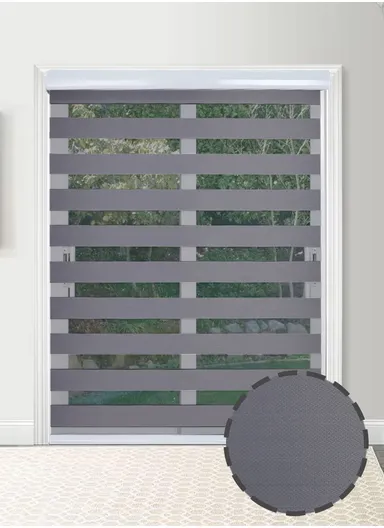 120x220cm Crease-Free Waterproof Full Blackout Polyester Fabric Roller Curtain - Dark Grey