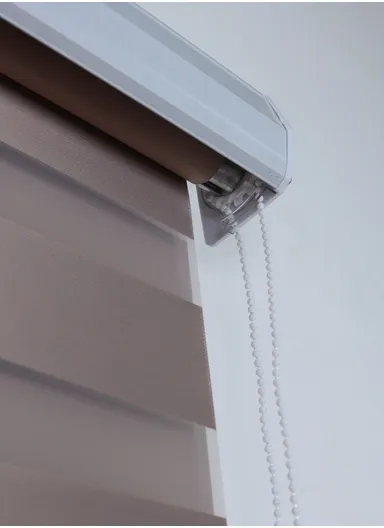 120x150cm High Shading Waterproof Polyester Fabric Roller Zebra Curtain For Kitchen, Living Room, Bathroom, Office &amp; Other Occasions - Rose Beige