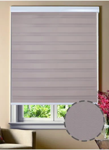 120x150cm High Shading Waterproof Polyester Fabric Roller Zebra Curtain For Kitchen, Living Room, Bathroom, Office &amp; Other Occasions - Rose Beige