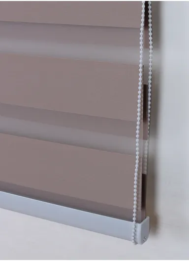 180x150cm High Shading Waterproof Polyester Fabric Roller Zebra Curtain For Kitchen, Living Room, Bathroom, Office &amp; Other Occasions - Rose Beige