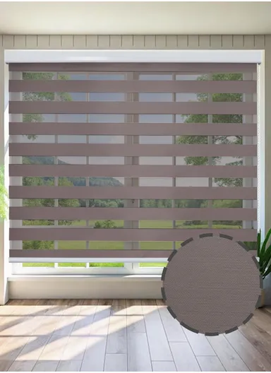 180x150cm Crease-Free Waterproof Full Blackout Polyester Fabric Roller Curtain - Coffee