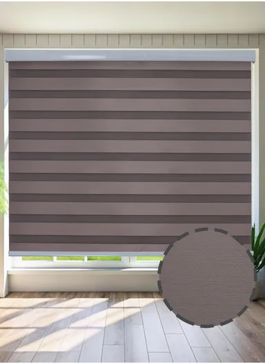 180x150cm Crease-Free Waterproof Full Blackout Polyester Fabric Roller Curtain - Coffee