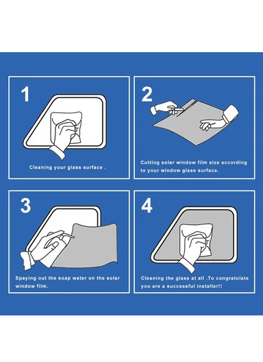 Solar Window Film Ultra Super Dark Black (L300 x W50)cm - Fumé