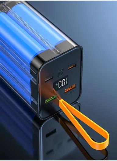 20000mAh 100W Slim Portable Super Fast Charging Power Bank Support Laptop Charging With 2 USB, 2 Type-C Ports, Digital Display &amp; lanyard PB3W100