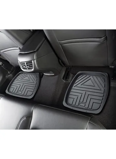 5-Pcs / Set Car Front+Rear Floor Mat, Anti-Slip Vehicle Interior Floor Mat, Washable Floor Mat - Black 