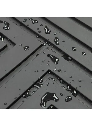 5-Pcs / Set Car Front+Rear Floor Mat, Anti-Slip Vehicle Interior Floor Mat, Washable Floor Mat - Black 