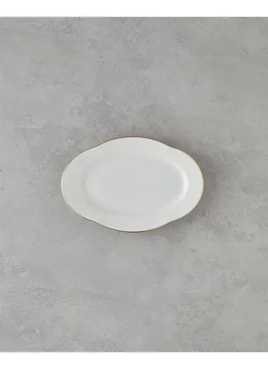 Aren Porcelain Boat Plate 25 cm Gold