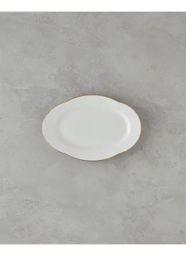 Aren Porcelain Boat Plate 30 cm Gold