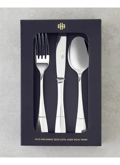 Azul Stainless Steel Cutlery Set 18 Pieces for 6 People Silver