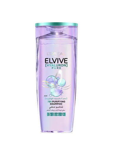 Elvive Hyaluron Pure Purifying Shampoo for Oily Roots And Dehydrated Length -600ml