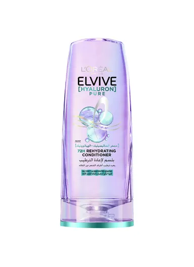 Elvive Hyaluron Pure 72h Rehydrating Conditioner for Oily Scalp &amp; Dehydrated Lengths -200ml