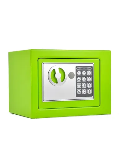 3Kg (H17 x W23 x D17)cm Mini Digital Electronic Keypad Lock Built-In 2 Locking Bolts Safe Box T-17E - Green