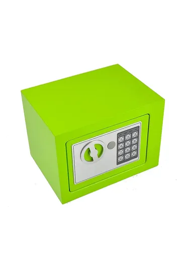 3Kg (H17 x W23 x D17)cm Mini Digital Electronic Keypad Lock Built-In 2 Locking Bolts Safe Box T-17E - Green