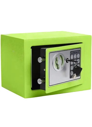 3Kg (H17 x W23 x D17)cm Mini Digital Electronic Keypad Lock Built-In 2 Locking Bolts Safe Box T-17E - Green