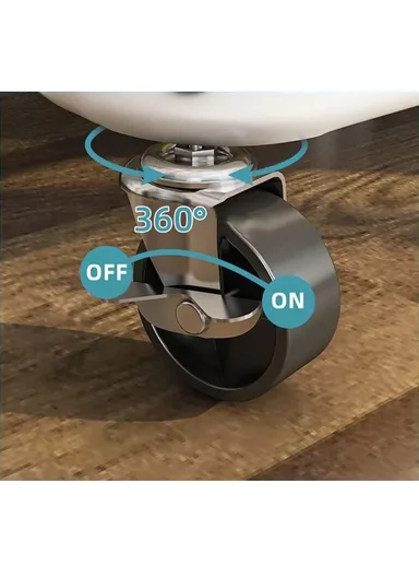 Wheeled Heavy-Duty Carbon Steel Trolley 75KG Capacity, Foldable &amp; Easy to Move - Black