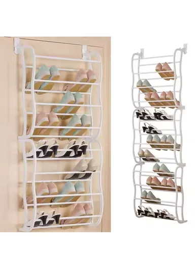 36 PAIR SHOES 12-Layer Over Door Hanging Shoe Holder Iron Shoe Storage Rack 8030 (D20 x W50 x H183)cm