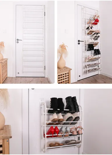 36 PAIR SHOES 12-Layer Over Door Hanging Shoe Holder Iron Shoe Storage Rack 8030 (D20 x W50 x H183)cm