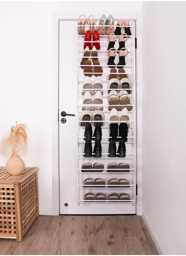 36 PAIR SHOES 12-Layer Over Door Hanging Shoe Holder Iron Shoe Storage Rack 8030 (D20 x W50 x H183)cm