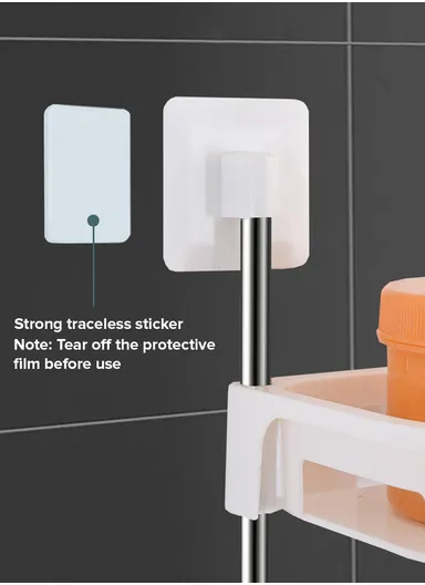 2-Layer Over-Toilet Storage Rack, Compact Design (W30 x D14 x H58)cm 8818 - White