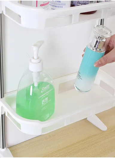 2-Layer Over-Toilet Storage Rack, Compact Design (W30 x D14 x H58)cm 8818 - White