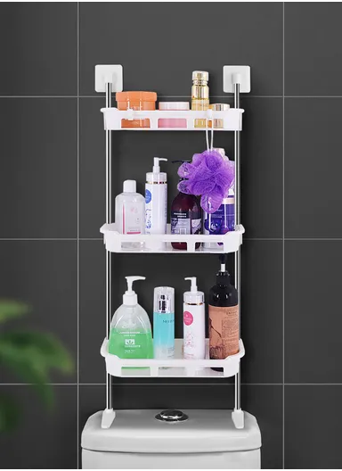 3-Layer Over-Toilet Storage Rack, Compact Design (W30 x D14 x H88)cm 8818 - White
