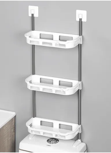 3-Layer Over-Toilet Storage Rack, Compact Design (W30 x D14 x H88)cm 8818 - White