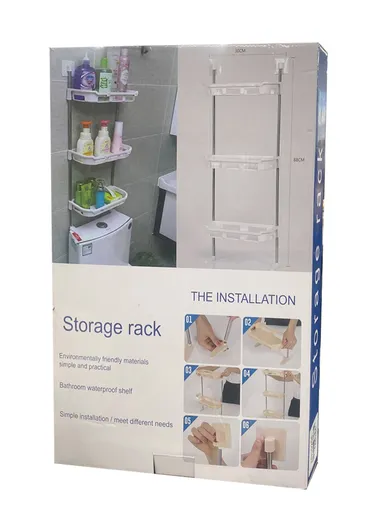 3-Layer Over-Toilet Storage Rack, Compact Design (W30 x D14 x H88)cm 8818 - White
