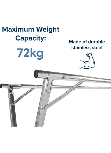 2-Bar Extendable X-Shape Clothes Airer (1.3M–2M) – Foldable Stainless Steel Drying Rack for Indoor &amp; Outdoor Use