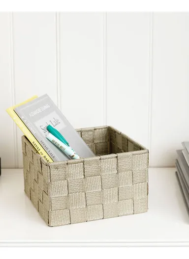 Shine Basket 17x17x10.5 cm Dark Beige