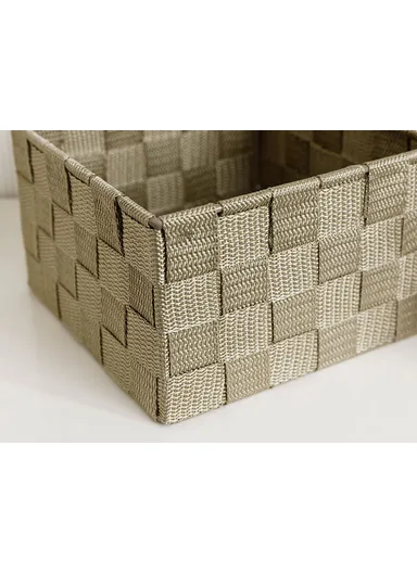 Shine Basket 17x17x10.5 cm Dark Beige