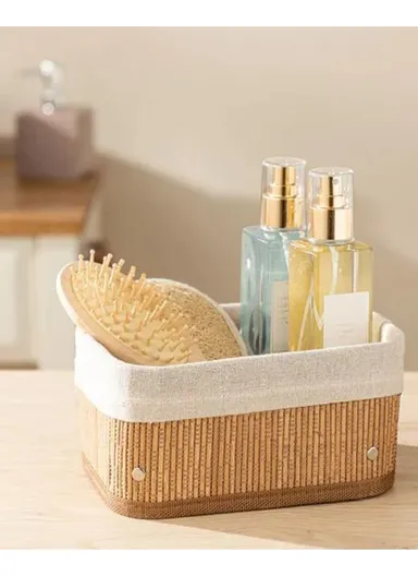 Gina Bamboo Basket 20x15x10 cm Light Brown