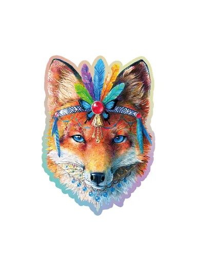 Wooden Double-Sided Puzzle, 250 Unique Pieces for Endless Fun Large - Mystic Fox 