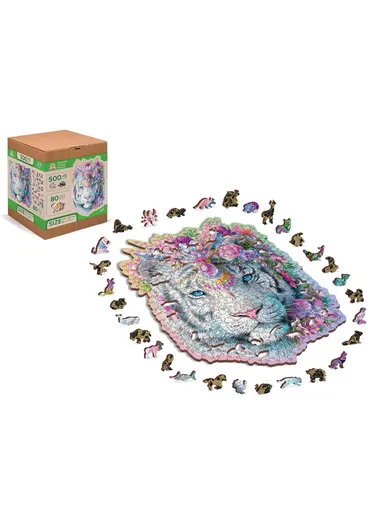 Wooden Double-Sided Puzzle, 505 Unique Pieces for a Challenging Adventure