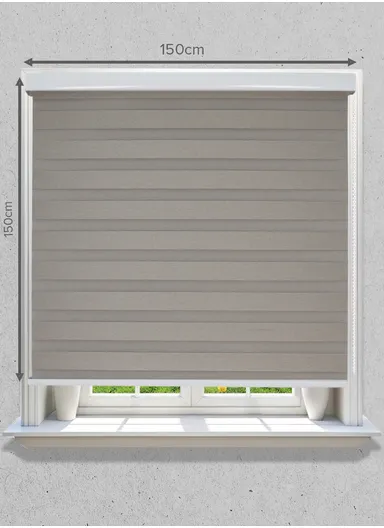 150x150cm Crease-Free Waterproof Blackout High Shading Polyester Fabric Roller Curtain - Beige