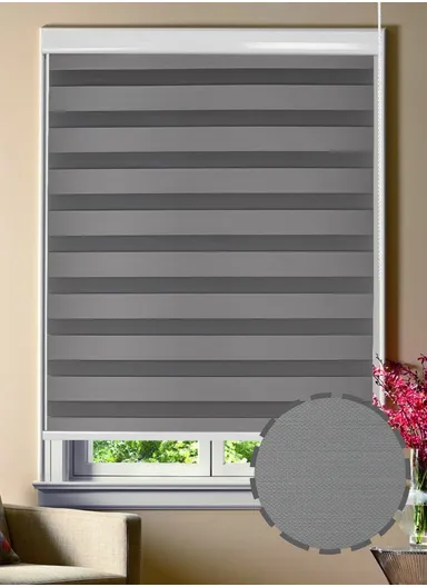 120x150cm Crease-Free Waterproof Full Blackout Polyester Fabric Roller Curtain - Grey