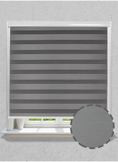 150x150cm Crease-Free Waterproof Full Blackout Polyester Fabric Roller Curtain - Grey