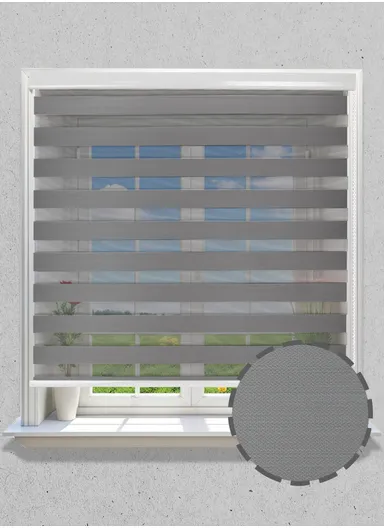 150x150cm Crease-Free Waterproof Full Blackout Polyester Fabric Roller Curtain - Grey