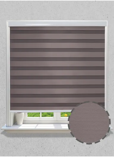 150x150cm Crease-Free Waterproof Full Blackout Polyester Fabric Roller Curtain - Coffee