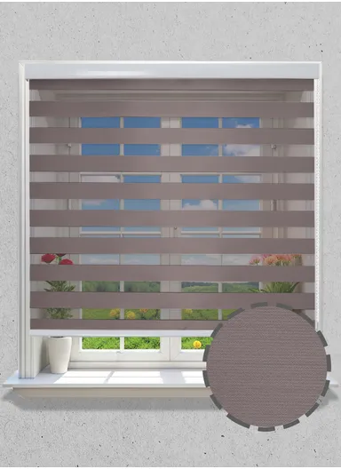 150x150cm Crease-Free Waterproof Full Blackout Polyester Fabric Roller Curtain - Coffee