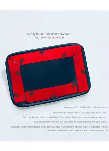 Multi-Functional Leather Car Storage Bag, Durable Car Organizer, Dashboard Storage Bag, Back Seat Bag (W14x H12)cm - Pink