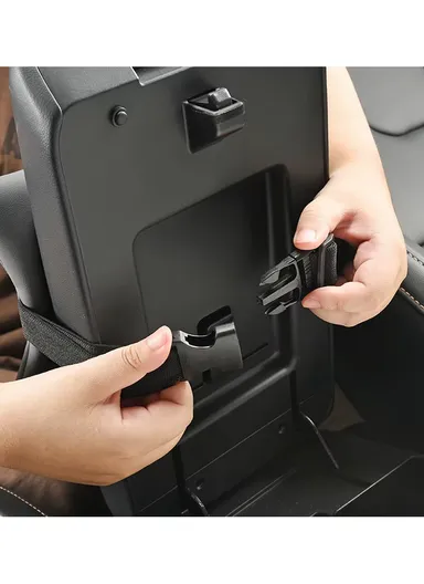 Universal Leather Car Tissue Box, Storage Holder Tissue Box, Adjustable Dispenser Tissue Box (L24 x W18)cm - Orange