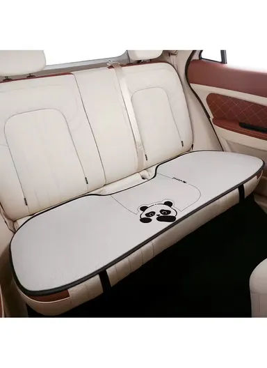 5-Pcs/Set FrontSeat + BackRest + RearSeat Universal Car Protector Mat, Ultra Comfort Car Seat Protector, Anti-Slip Front Car Seat Protector - White