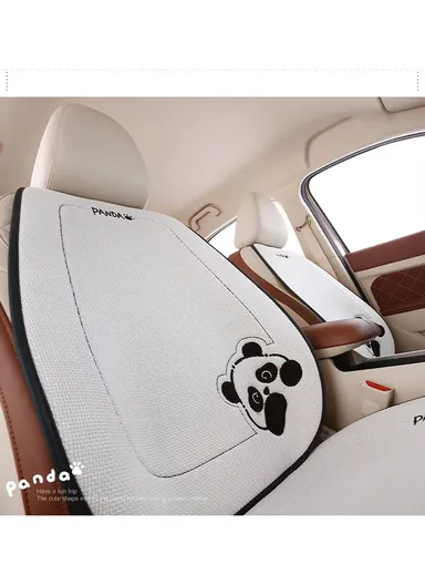 5-Pcs/Set FrontSeat + BackRest + RearSeat Universal Car Protector Mat, Ultra Comfort Car Seat Protector, Anti-Slip Front Car Seat Protector - White