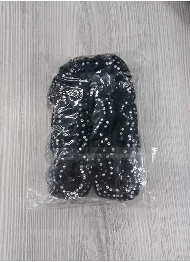 Universal Rear-View Mirror Cover, Rhinestone Diamond Car Mirror Cover, Fashionable Rear-View Mirror Car Protector (L19 x W3.5)cm - Black