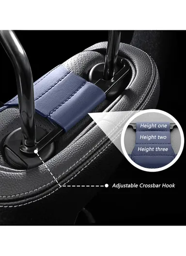 6-Pcs Set Head + Seat + Back Universal Car Seat Protector Mat - Set for 2 Seats, Adjustable Ultra Comfort Ice Beans Fabric Car Seat Protector Pad, Anti-Slip Front Car Seat Protector - Black/Black