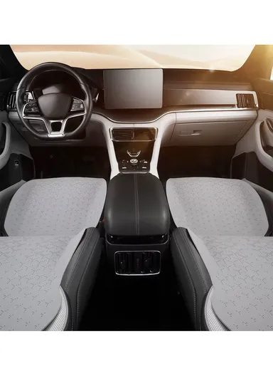 1 Seat 2-Pcs Set Seat + Back Universal Car Protector Mat, Ultra Comfort Suede Leather Car Seat Protector, Anti-Slip Front Car Seat Protector - Brown