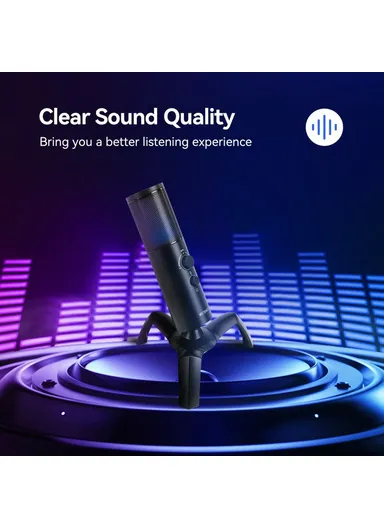 Live Streaming Wireless RGB Microphone for Gaming, Online Conference TG101