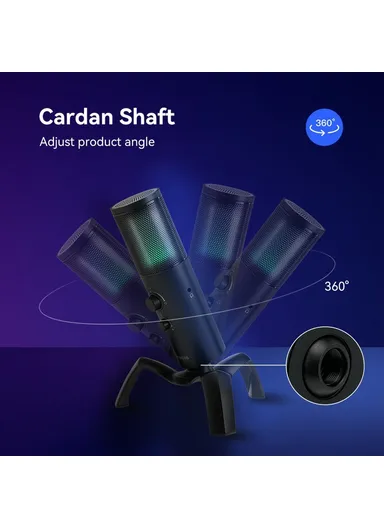 Live Streaming Wireless RGB Microphone for Gaming, Online Conference TG101