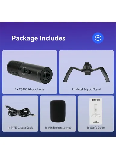 Live Streaming Wireless RGB Microphone for Gaming, Online Conference TG101