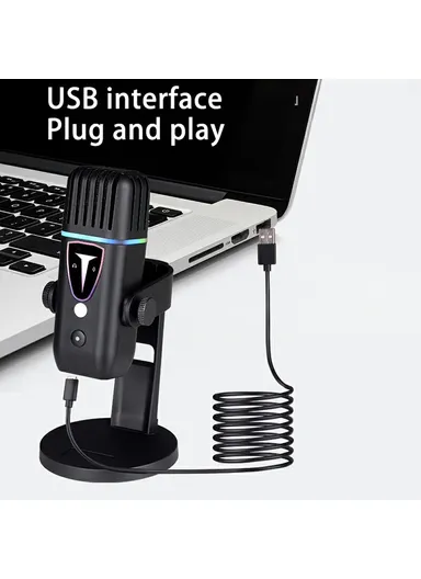 PDO-30 Plug and Play Desktop Microphone High Sensitivity E-Sports Gaming Condenser Mic